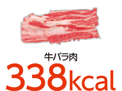 牛バラ肉 338kcal