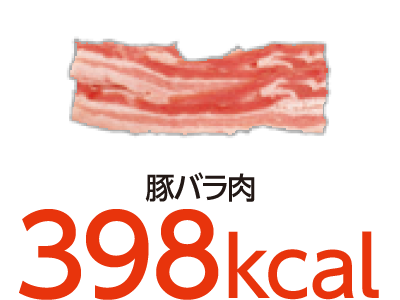 豚バラ肉 398kcal